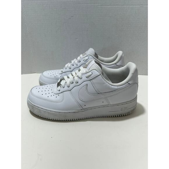 Nike Air Force 1 Low '07 Leather Trainers UK8/US9/EU42.5 315122-111 Triple White